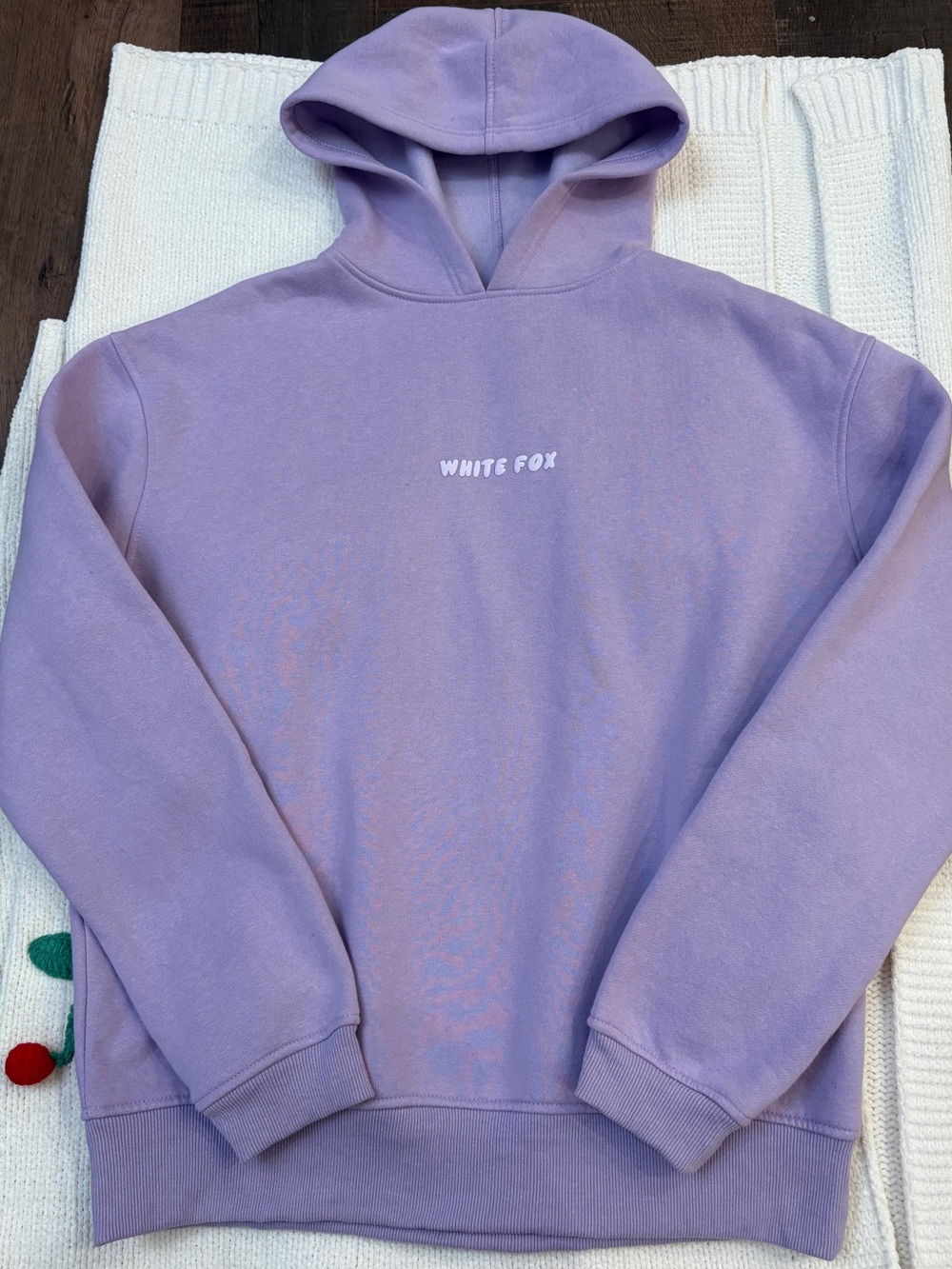 White Fox Lavender "Leisure” Logo Hoodie 🫧 - Picture 3 of 7